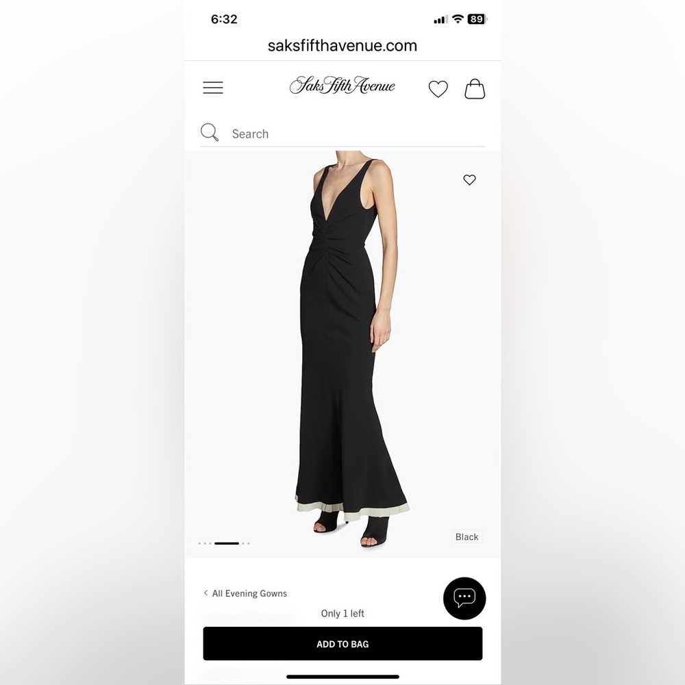 Victoria Beckham Chic Black Maxi Dress
